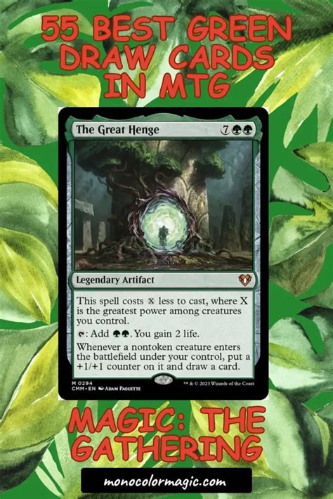 mtg green draw cards|Mono.